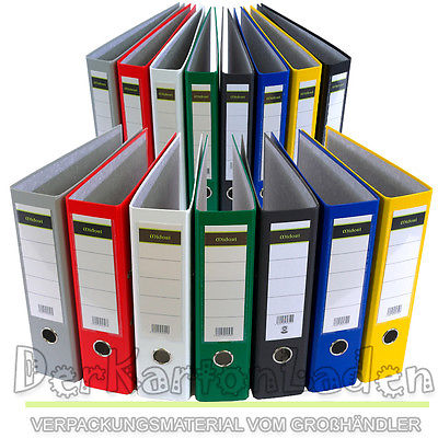 MIDORI Ordner DIN A4 PP Kunststoff Papier Aktenordner Briefordner 8 oder 5 cm