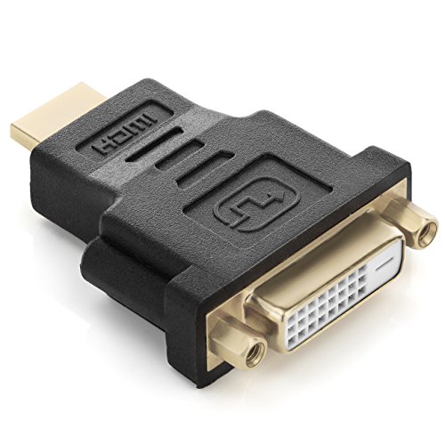 deleyCON HDMI zu DVI Adapter - DVI Buchse zu HDMI Stecker [ vergoldete Kontakte ]