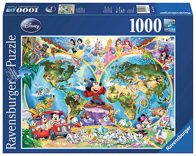 1000 Teile Ravensburger Puzzle Disney's Weltkarte 15785