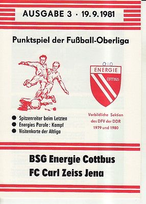 OL 81/82  BSG Energie Cottbus - FC Carl Zeiss Jena