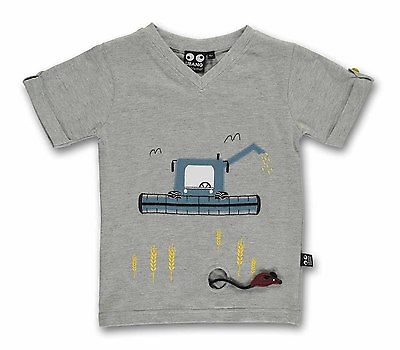 UBANG babblechat T-Shirt Harvester Mähdrescher grau Gr. 86 92 98 104 110 NEU
