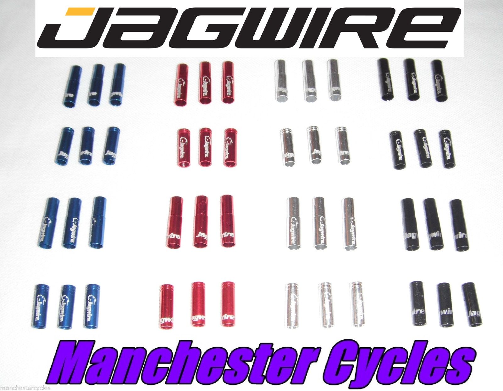 New Jagwire 5mm Bike Brake Cable Alloy Ferrules Crimps red black blue or silver