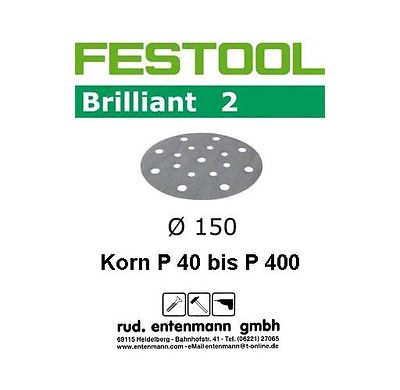 Festool Schleifscheiben Schleifpapier Brilliant 2 Rotex RO 150mm P 40 bis P 400 