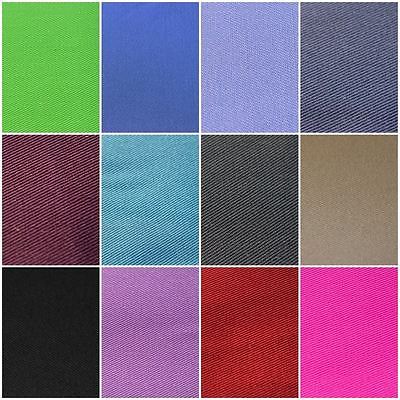 PLAIN 100% COTTON DRILL TWILL WIDE CLOTHING CRAFT UPHOLSTERY FABRIC ROLL