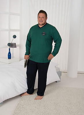 Langer oder kurzer Herren Pyjama Schlafanzug Übergrösse Größe Gr 58 60 62 64 WOW