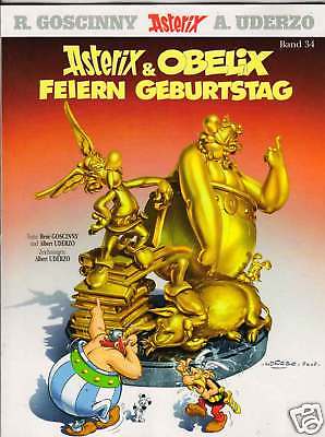 15 Bände Asterix und Obelix feiern Geburtstag # 34 verlagsvergriffen Lagerspuren