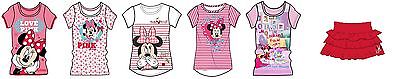 Disney Minnie Mouse T-Shirt Shirt Kurzarmshirt Kurz Mädchen Größe 92-128 Rock