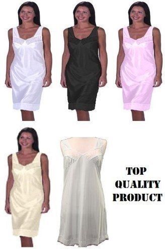 Ladies Full length slip petticoat underskirt size 12-32 various colours