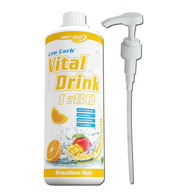 Best Body Nutrition Low Carb Vital Drink 1000ml Mineraldrink + Dosierpumpe