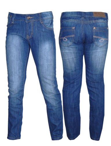 Mädchen Jeanshose 5-Pocket Demin Blue Jeans blau 128 bis 164