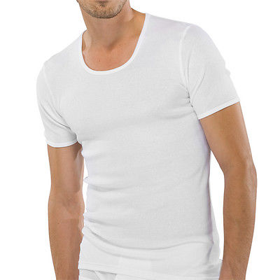 Schiesser Cotton Essentials feinripp  1/2 Arm Shirt Rundhals  5 - 9  weiß NEU