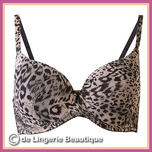 Moulded Underwired Animal Print Bra by Full-filled Size 28 - 42,  B - J Cup