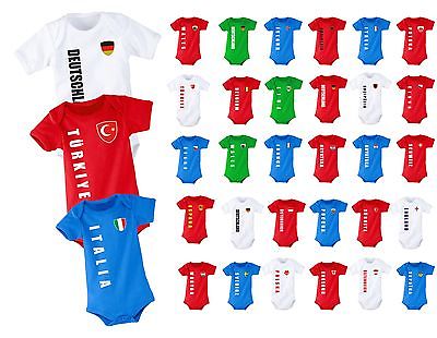 ALLE LÄNDER Baby Body Mini EM 2016  T-Shirt SAM-1 Kinder Trikot 