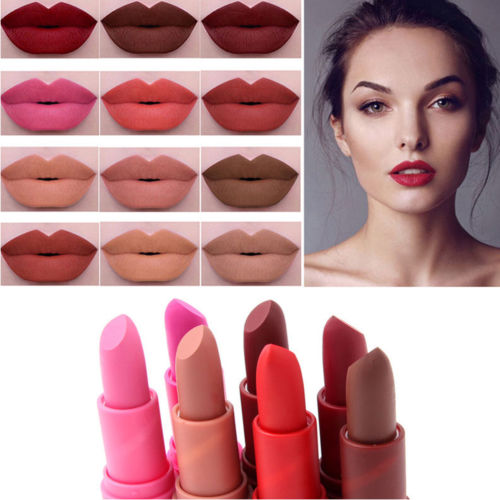 Beste Frauen Lippen Matte Lippenstift wasserdicht Make-up Pigment Lippenstift