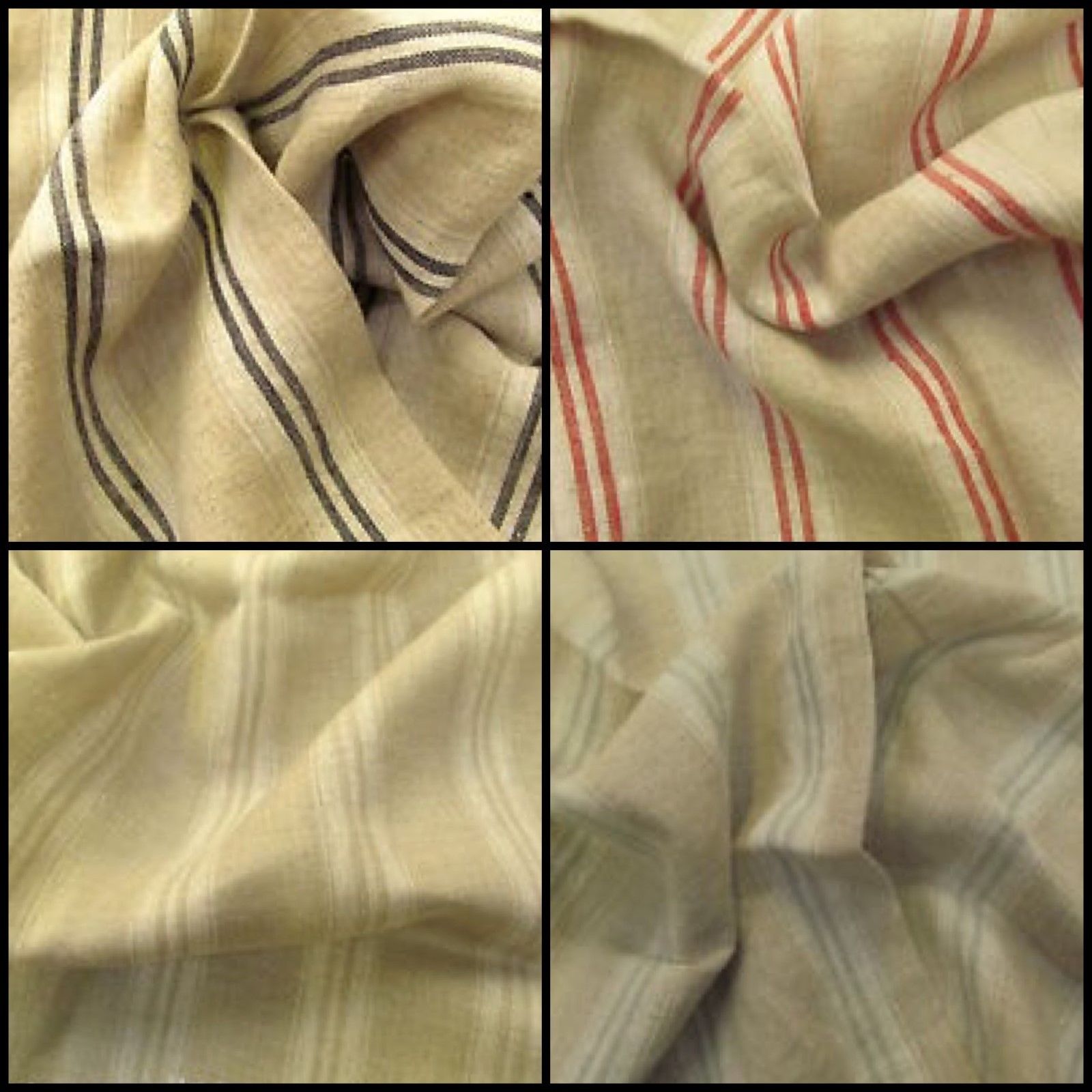 ?Soft Draping Linen Striped Designer Curtain Fabric -4 Colours -146 cm Wide ?