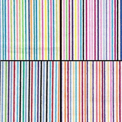 1mm Micro Mini Multi Coloured Stripes 100% Cotton Poplin Fabric Patchwork (FF)