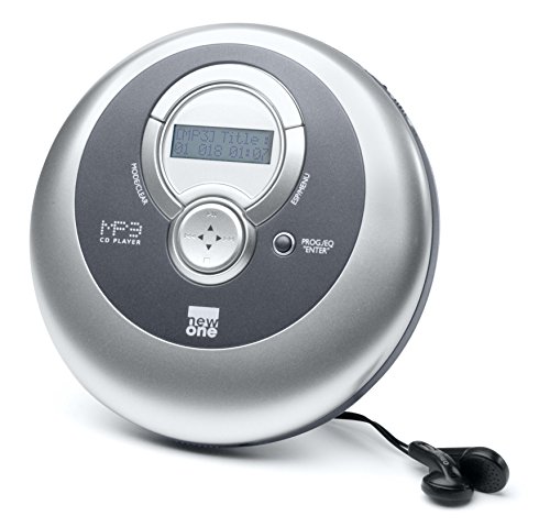 New One D 1000 tragbarer CD-Spieler (MP3, Schockspeicher) silber