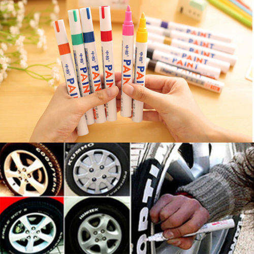 Colorful Waterproof Permanent Marking Pen Car Motor Bike Tyre Metal Paint Marker