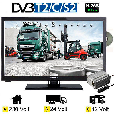 Telefunken L24H274 DVD LED TV 24 Zoll DVB/S/S2/T2/C DVD USB 12V 230V LKW 24 Volt