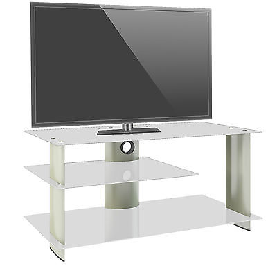 TV Rack Subwoofer LCD TV -Möbel Möbel LED Hifi Standkonsole Rack Tisch Glas