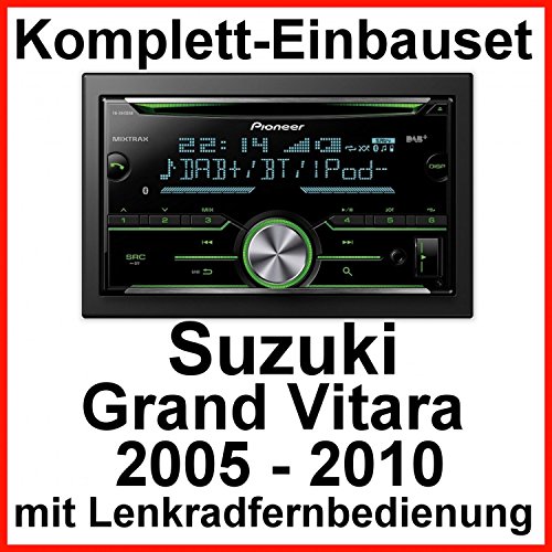 Komplett-Set Suzuki Grand Vitara JT Pioneer FH-X840DAB Autoradio mit USB DAB MP3 AUX und Bluetooth Freisprecheinrichtung Digitalradio