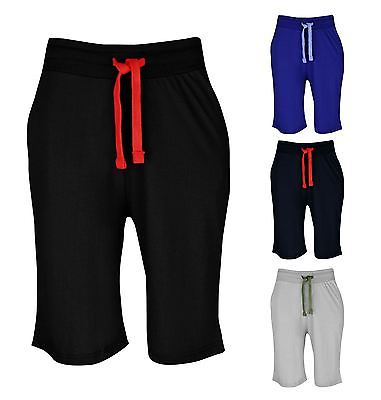 Mens Plain Jersey Light Baggy Fit Jogging Summer Holiday Shorts Sizes S-XL