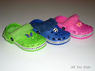 Baby-Kinder -Schuhe *Clogs * Hausschuhe Warmfutter grün blau pink Gr.18/19-28/29