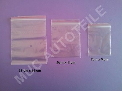  Verpackung Tüten Beutel mit Druckverschluss für kleine Teile mit oder ohne Loch
