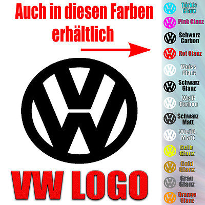VW Logo Sticker Aufkleber in ihrer Wunschfarbe  - Auto Folien