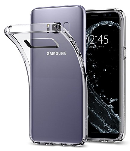 Samsung Galaxy S8 Hülle, Spigen® [Liquid Crystal] Soft Flex Silikon [Crystal Clear] Transparent Ultra Dünn Schlank Bumper Handyhülle Premium Kratzfest TPU Durchsichtige Schutzhülle für Samsung Galaxy S8 Case Cover - Crystal Clear (565CS21612)