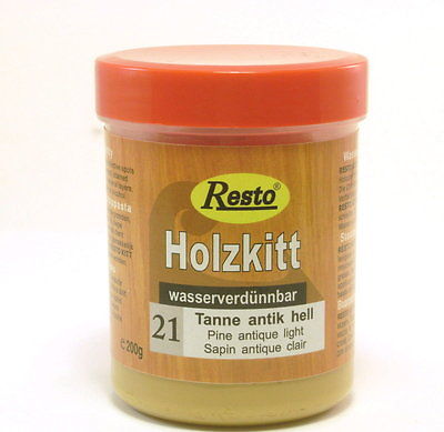 Resto Holzkitt 200g Füll Paste Kitt Pafuki Spachtelmasse Porenfüller(2,48€/100g)