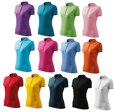 #2 3er Pack Damen Poloshirt T-Shirt Polohemd Tailliert S M L XL XXL