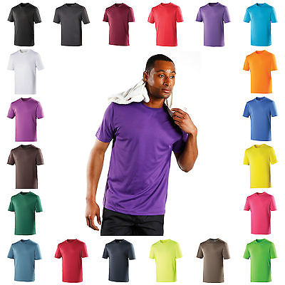 Mens Performance T Shirt Wickable Breathable Training Gym Sport Running Top Tee