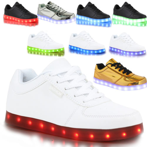 Unisex Herren Damen LED Schuhe Leuchtend Sneaker Blinkschuhe Farbwechsel Shoes