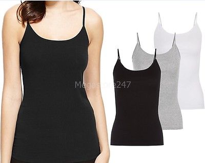 Megastore247 Ladies  T Shirt Tank Tops Gym Wear Small Medium Large 3 Colours