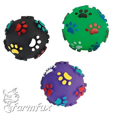 Pfotenball Hundeball Hunde Ball Spielball Vinyl mit Squeaker 7 cm od. 10 cm