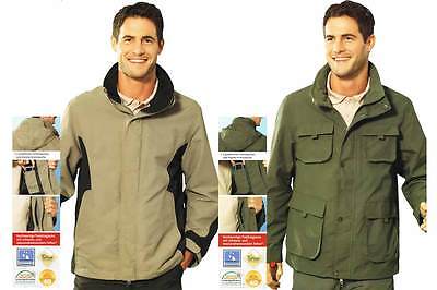 Herren Outdoor Trekkingjacke Jacke mit UV-Schutz und  Moskito-Schutz Teflon NEU