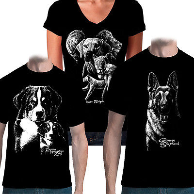 T-Shirt Hund, Schäferhund, Boxer, Dobermann, Bulldog, Rottweiler, Dogge S-3XL 