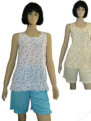  Damen Shorty  kurz Flatterhemd Schlafanzug  Baumwolle  Gr. M-XXXL Top Qualität