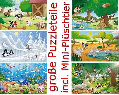 Trudi Puzzle 36 o. 54 große Teile incl. Mini Plüschtier Kinderpuzzle Mitgebsel