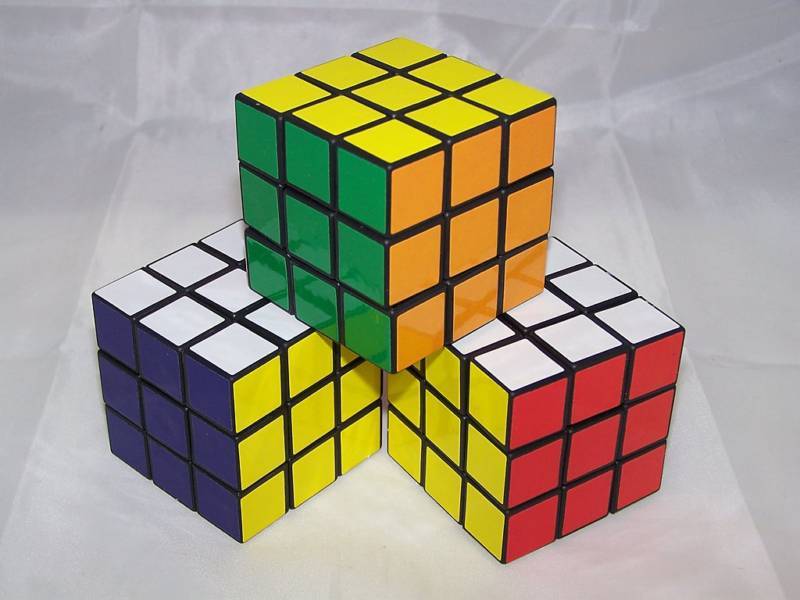 3x Zauberwürfel Magic Cube Zauber Würfel 5,5x5,5x5,5 cm