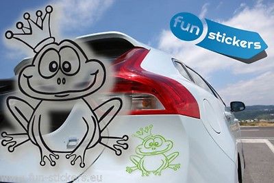 Frosch König Auto Aufkleber Märchen Prinz Fun Sticker freie Farbwahl div. größen