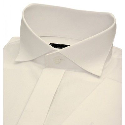 THE BEST IVORY SWEPT WING COLLAR WEDDING SHIRT ON EBAY.CO.UK ONLY £10 ALL SIZES