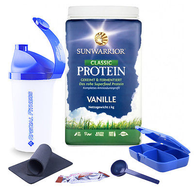 Sunwarrior Classic Protein Reisprotein Eiweiß vegan 1kg Dose + BONUS