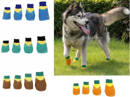 Hundesocken Anti-Rutschsocken Pfotenschutz Hundeschuhe Hund Socken 4pcs Set