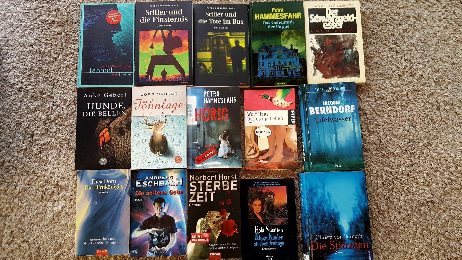 15 Thriller, Krimis, Deutsche Autoren, TOP, Bücherpaket