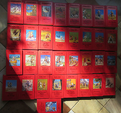 Buch-Paket 33 Bücher Karl May rote Reihe - Konvolut Sammlung