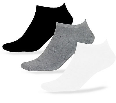 6-60 Paar Socken Sneaker Füßlinge Kurzsocken Sport Damen Herren Schwarz Weiß