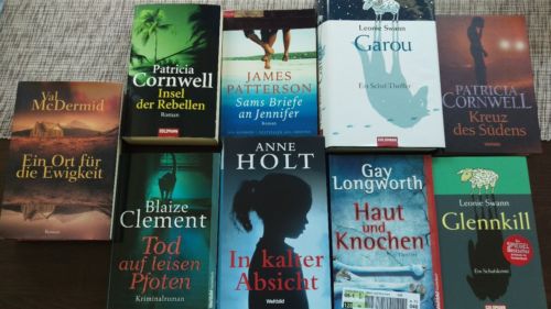 9-teiliges Bücherpaket Thriller / Romane von Cornwell, Holt, McDermid, Swann ...