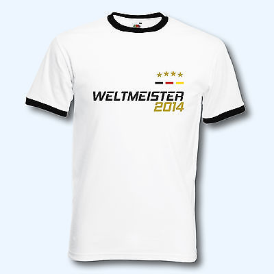T-Shirt Trikot Retro-Shirt, Weltmeister Deutschland, 4 Sterne, 7 Motive